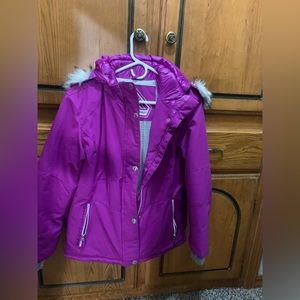 Girls Purple Warm Snow Coat
